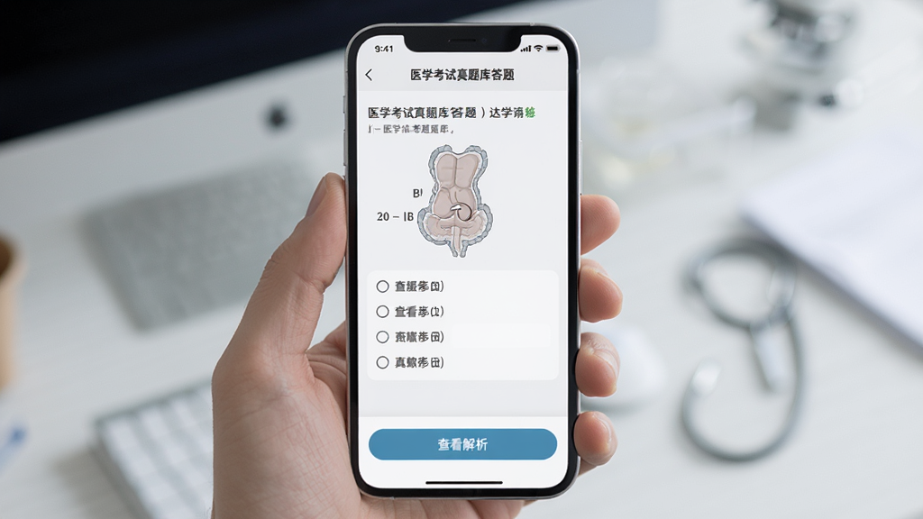 ҽѧ��������������棬�ֻ���Ļ��ʾһ��ҽѧѡ������ĸ�ѡ��·��в鿴������ť������ɾ��޹�浯��������Ϊ��͵�ǳ��ɫ������Լ�ִ������������޶���Ԫ��