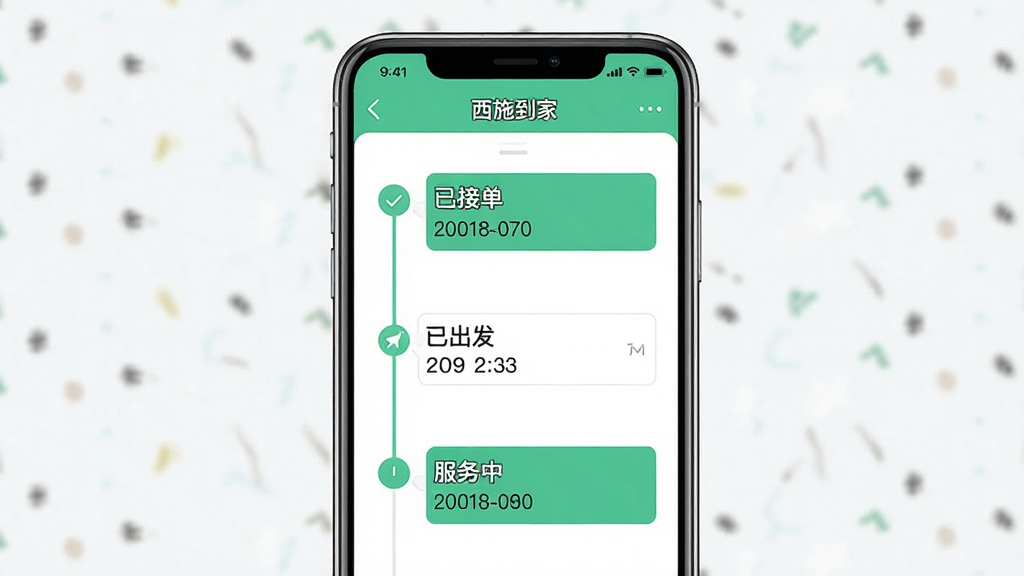 һ��չʾ����ʩ���ҡ�APP�������ٽ����ͼƬ���������ֻ���Ļ�����־��У��Ű�Ϊ����ʱ���ᣬ�������ˬ�Ĺ�������ƣ�ϸ������ʾ���ѽӵ������ѳ������������С���״̬�ڵ㣬ÿ���ڵ��ж�Ӧʱ��������������ɾ��޶���Ԫ��