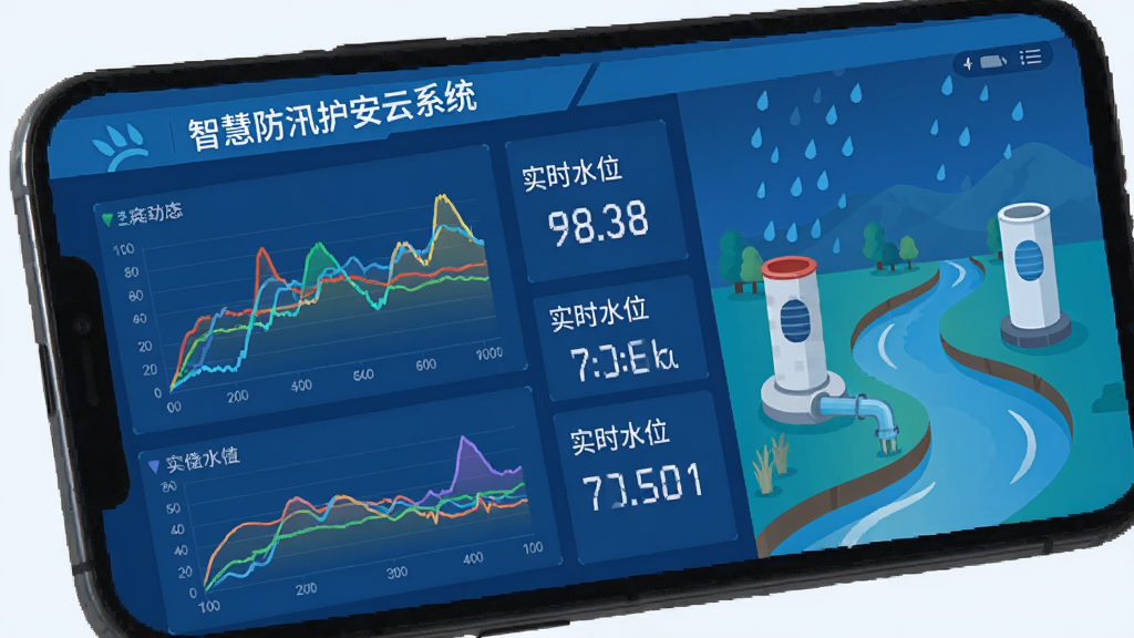 �ǻ۷�Ѵ������ϵͳʵʱ�����棬�ֻ���Ļ��д����Ļ����ʾ������ɫ����ͼ��ʵʱˮλ���֣������Ҳ�������Ͳ�ͺ����Ĳ廭Ԫ�أ����Ϊ��ƽ���Ƽ�����ϸ�����������ʸɾ�