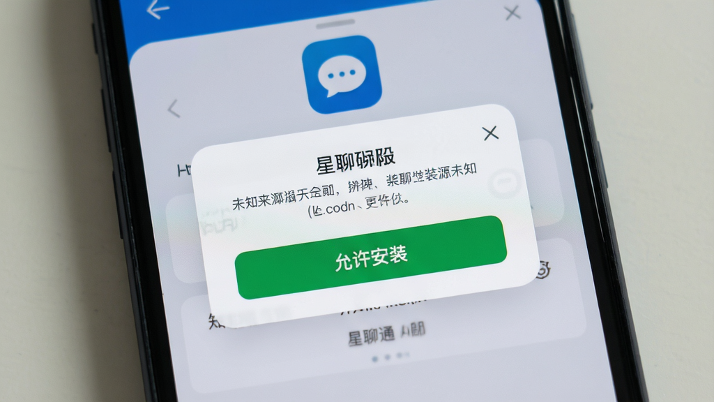 һ��չʾ����ͨApp���ֻ��ϰ�װ���̵�ͼƬ���������ֻ���Ļ�ϵİ�װȨ����ʾ���������־��У��Ű����������дʵ��ϸ���С�������װ����ť��δ֪��Դ��ʾ���֣����ʸɾ����޶���Ԫ��