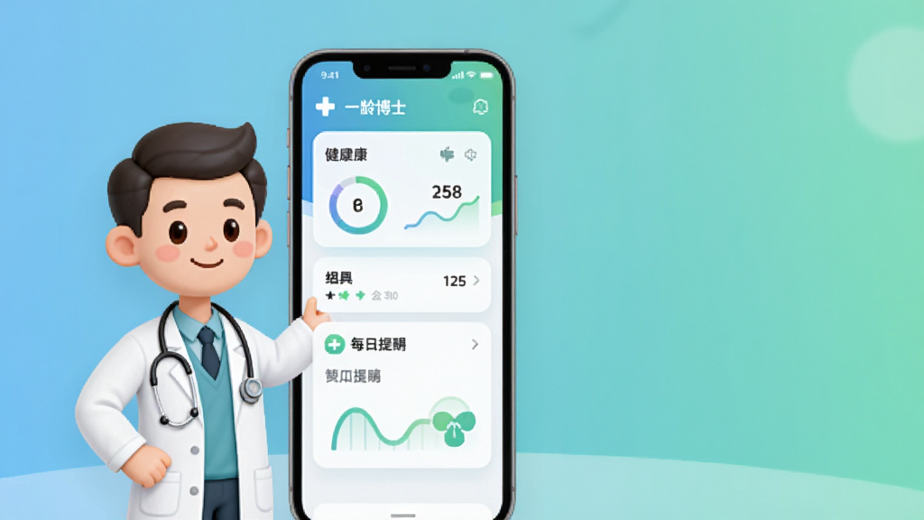 һ�䲩ʿApp������չʾ��һ�����Ű״�ӵĿ�ͨҽ������վ���ֻ���Ļ�ԣ���Ļ����ʾ�Ž��������Ǳ��̺�ÿ�����ѿ�Ƭ����������͵�����ɫ���䣬������¼�࣬���ʸɾ��޶���Ԫ��