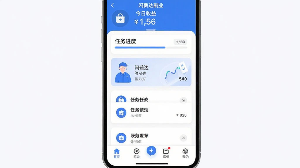 ��н�︱ҵ �ֻ�Ӧ��������չʾ ������ʾ���������������� �м��������б���Ƭ �ײ������� ������ɫ ��ƽ����� ������ִ� ϸ������ ���ʸɾ� �޶���Ԫ��