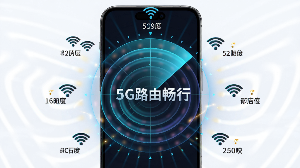 һ��չʾ5G·�ɳ�������ɨ�蹦�ܵ�ͼƬ���������ֻ���Ļ��ʾ�״�ɨ�趯��Ч���������������״ﲨ��������ɢ����Χ���ֶ��WiFi�ź�ͼ����ٶ���ֵ���Ű��Բ�η���״��������������Ƽ��У�ϸ�����״ﲨ���н����Ч��ͼ���������������ʸɾ��������޶���Ԫ�أ�ͼƬ�����ְ�����5G·�ɳ��С�