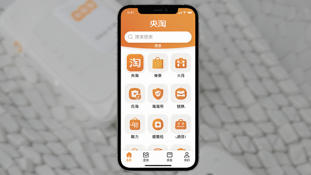 ����Ӧ��������չʾ�����岼��������������������Ŀ���м�չʾ������Ʒ����ͼ�꣬�ײ���������࣬����ɫ����ů��ɫ�Ͱ�ɫΪ��������ִ���ƽ�����ʸɾ��޶���Ԫ�أ��ֻ���Ļ����ʾ�����ԡ�����