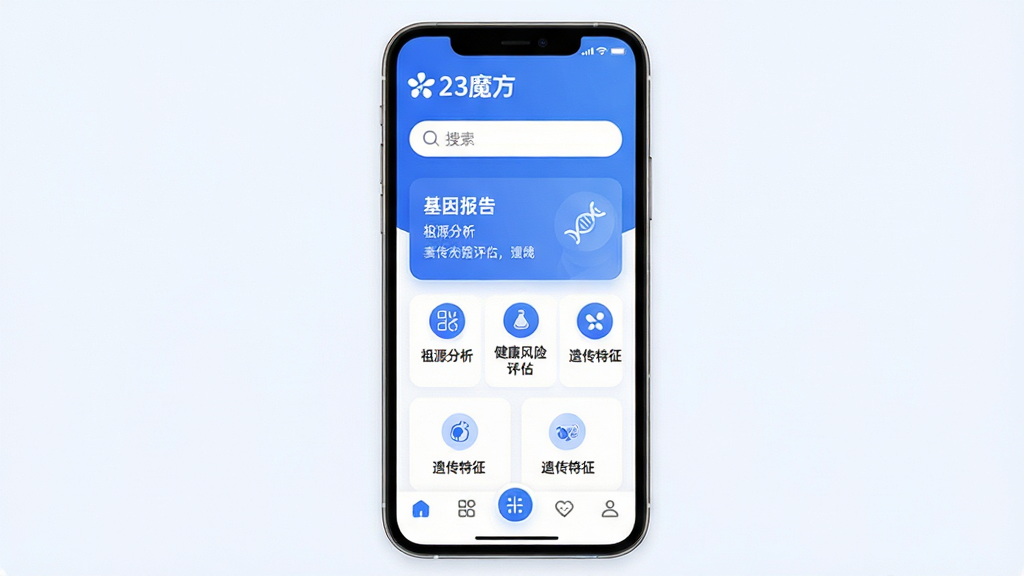 23ħ��App������չʾ������������һ�������ֻ�����Ļ����ʾ23ħ��App����ҳ�������С�23ħ����Ʒ�Ʊ�ʶ�����������м��ǻ��򱨸濨Ƭ��ڣ�������Դ���������������������Ŵ�������ģ��ͼ�꣬�ײ�Ϊ�����������岼��������������ɫΪ��������ִ���࣬ϸ��Բ�󣬻��ʸɾ��������޶���Ԫ��