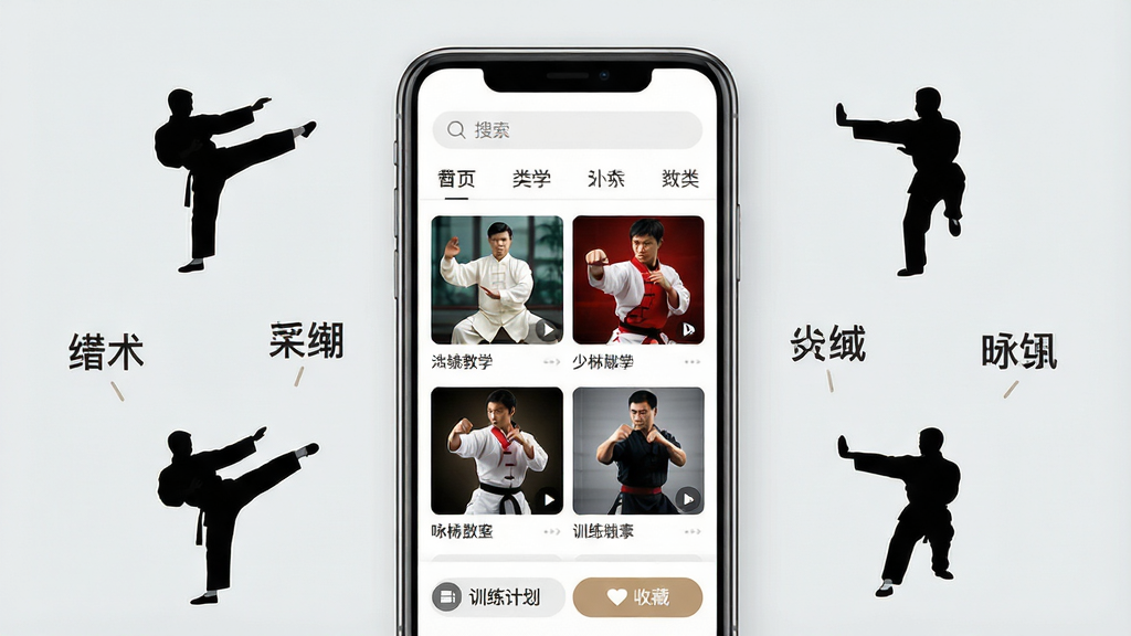 һ��չʾ�й�����App������ֻ�����ͼ������������һ�������ֻ�����Ļ��ʾ�й�����App����ҳ���Ϸ����������ͷ����ǩ���м���������ѧ��Ƶ����ͼ������̫��ȭ������ȭ��ӽ��ȭ�ȷ��棬�·���ѵ���ƻ����ղذ�ť���ֻ���ΧƯ��������������Ӱ����ʽ�������֣������Ǽ���ǳ��ɫ������ִ���ƽ��ϸ�ڸɾ������������޶���Ԫ��