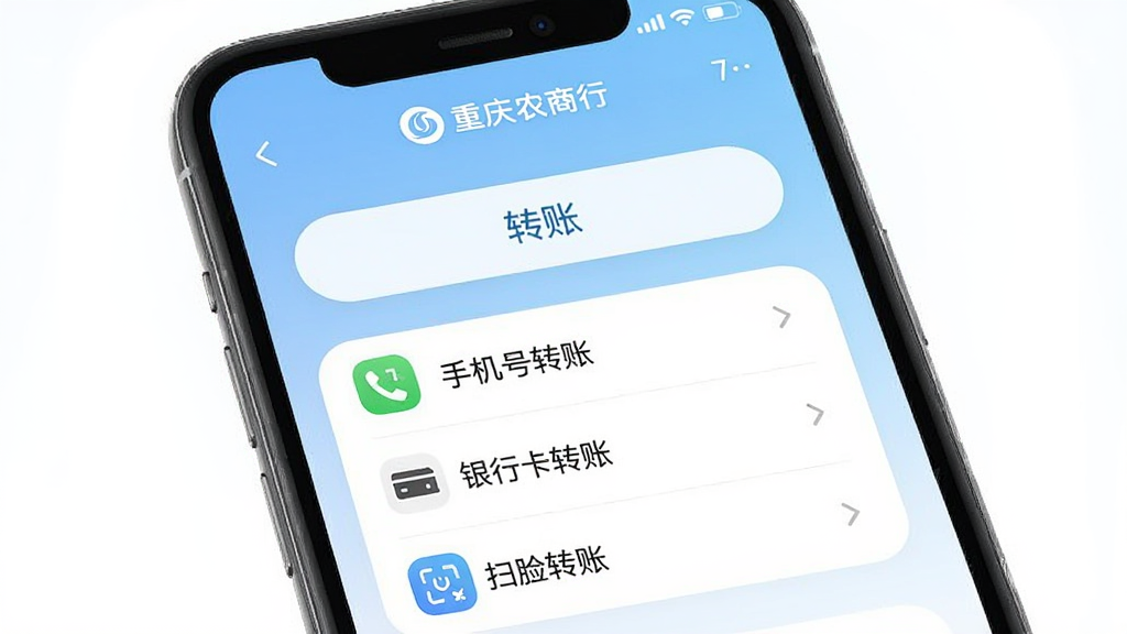һ���ֻ������ͼ��չʾ������ũ���С�APP��ת�˻��ҳ�棬�����м��С�ת�ˡ���ť���·��г����ֻ���ת�ˡ��������п�ת�ˡ�����ɨ��ת�ˡ���ѡ�����Ϊǳ��ɫ���䣬ͼ��Բ��������������ִ������ʸɾ�����������Ϣ