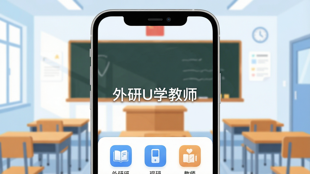 һ��չʾ������Uѧ��ʦ��App���Ľ�����ֻ���Ļ��ͼ����Ļ����������ʾApp���ơ�����Uѧ��ʦ���������������Ľ��һ������кڰ�Ϳ�������������ͻ���ֻ���Ļ�����ּ�࣬�Ű���У����Ϊ�ִ���ƽ���廭��ϸ�ڰ����ֻ��߿�Բ�󡢽���ͼ�����������ʸɾ����壬�޶���Ԫ��