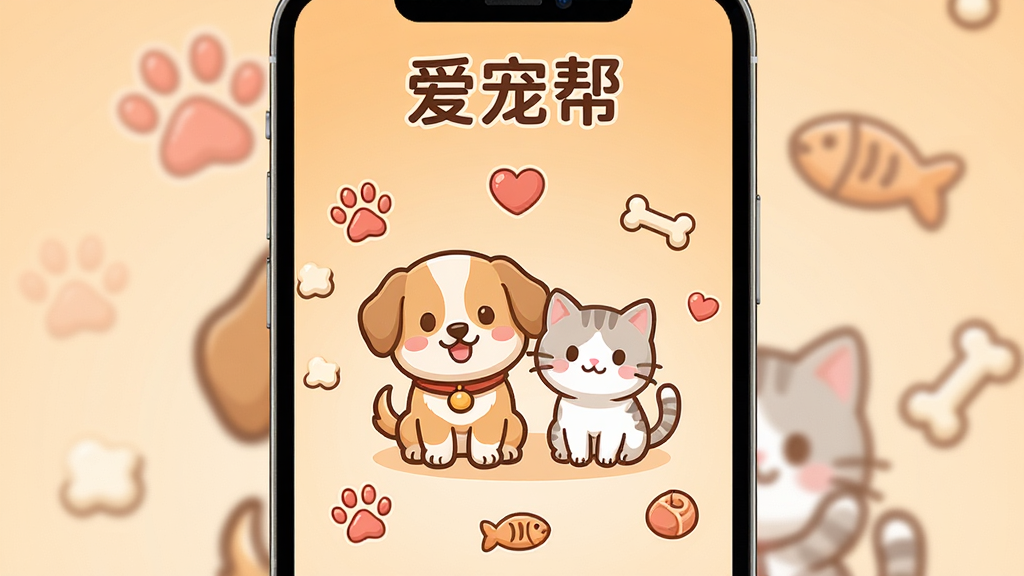 һ���ֻ���Ļչʾ���棬���������ǿɰ���С����Сè��ͨ������Χ�����ų���צӡ�����ġ���ͷ����ɵ�Сͼ�꣬���涥����