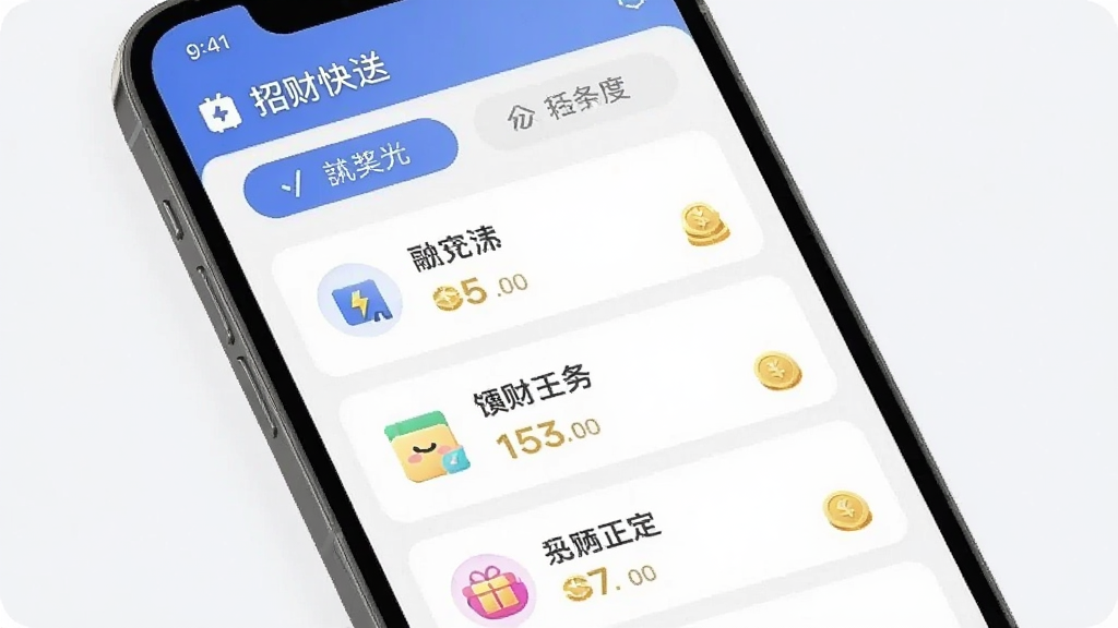 �ֻ�����չʾ���вƿ��͡������б�ҳ�棬������ɸѡ��ǩ���м��ǿ�Ƭʽ������Ŀ��ÿ����Ƭ����Сͼ��ͽ�ҽ������֣��������룬�����ˬ�ִ������ʸɾ��޶���Ԫ��