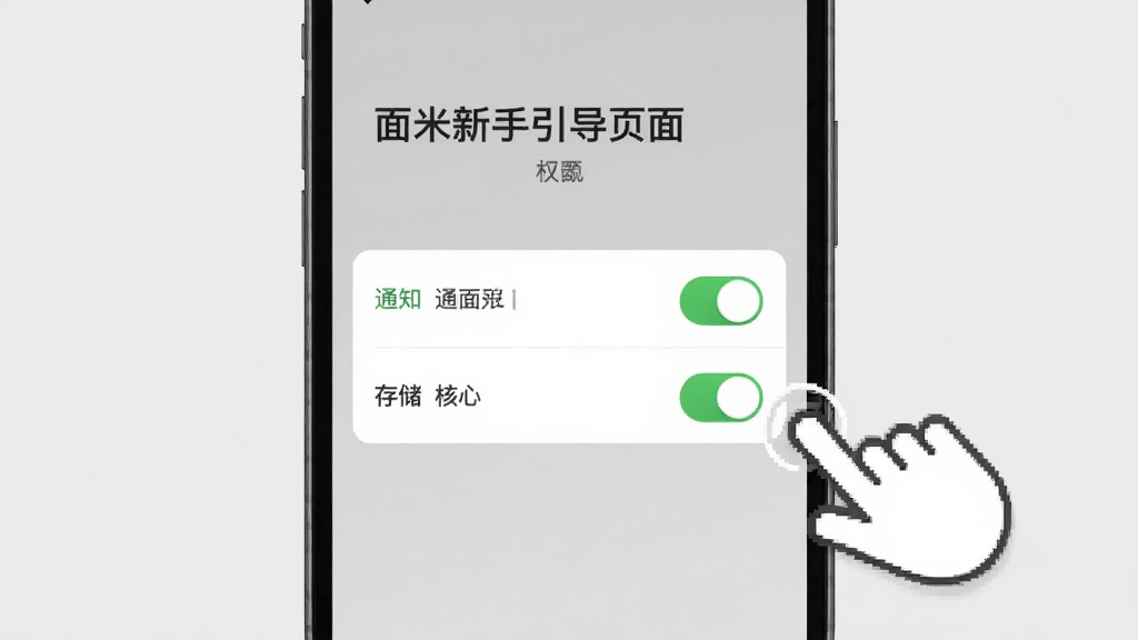����������������ҳ�棬����չʾ�ֻ���Ļ�ϵ�Ȩ�����ý��棬��֪ͨȨ�޺ʹ洢Ȩ�޵Ŀ���ѡ��Ա�����ָͼ��ʾ������������ǳ��ɫ����������ˣ��������������ʸɾ����޶���Ԫ��