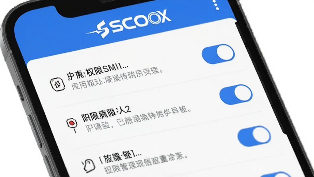 SCOOXȨ�޹������棬�ֻ���Ļ��ʾȨ�������б���ÿ��Ȩ���Ա��п��ذ�ť��˵�����֣�SCOOX��־λ�ڶ�����������͸��������������ɫ�����ʸɾ��޶���Ԫ��