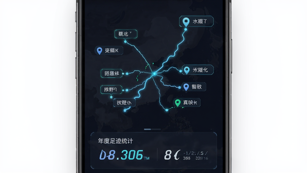 ��ҰApp�㼣��ͼ���棬��ɫ������ɢ���ŷ���Ĺ켣������ÿ���켣ĩ���еص����Ʊ�ǩ������ײ�������㼣ͳ�����֣�������Ƽ����뻧��н�ϣ����ʸɾ����޶���װ��