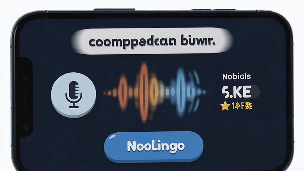 Noolingo �ķ����������棬�������ֻ���Ļ����Ļ����ʾ�� Noolingo ����˷�ͼ����������Σ��Ա��з������ַ����������Ǿ�����ƣ��Ϸ������䣬�·��Ǹ�����ť������ǻ��õĿ�ͨ���ϸ���������ж�̬ģ��Ч�������ʸɾ����޶���Ԫ�أ�������Ⱦ��