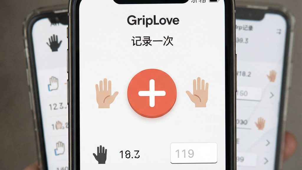 GripLoveѵ����¼����չʾ������Ϊ�ֻ���Ļ��д����Ļ������ʾһ����Ŀ�ļӺŰ�ť��������ѡ��ͼ�꣬��Χ�������Ѽ�¼��������Ŀ������Ϊ���жԳƣ��Ű�ͻ���ӺŰ�ť�����Ϊ��ƽ����ƣ�ϸ�ڰ���������ͼ�����ֵ����򣬻��ʸɾ��޶���Ԫ�أ���Ļ�����ְ���