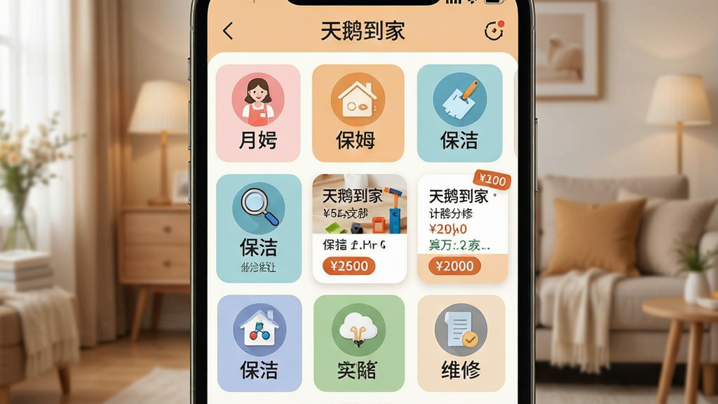 һ��չʾ��쵽�Ҷ�Ʒ����񸲸ǵ�ͼƬ������Ϊ�ֻ���Ļ��ʾ�������ҳ�棬����Ϊ�Ź������е���ɩ����ķ�����ࡢά�޵�ͼ�꣬�м䴩�����Ƭ�ͼ۸��ǩ���Ű����룬�����ܰ�Ӽң�ϸ�ڷḻ�����ʸɾ�����Ļ����ʾ���֡���쵽�ҡ�