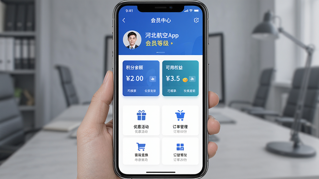 һ��չʾ�ӱ�����App��Ա����ҳ���ͼƬ��ҳ�涥����ʾ�û�ͷ��ͻ�Ա�ȼ����м��ǻ������Ϳ���Ȩ�濨Ƭ���·��г����ֶһ����Żݻ��������������ڣ�������ɫ����ɫ�Ͱ�ɫΪ�������ֹ�������������࣬���������ɾ�