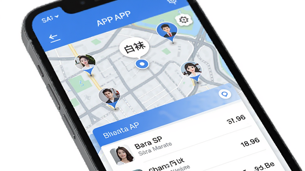 ����APP�������ܽ��棬����չʾ�ֻ���Ļ����Ļ���ǵ�ͼ�������м����û�ͷ���ǣ��·����б���ʾ�����û����룬�������࣬ɫ��������Ϊ�������ʸɾ��޶���Ԫ��