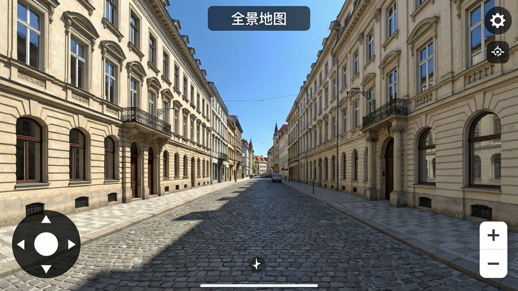 ȫ����ͼApp�Ľ־�������棬������ʾһ��ŷ�޷���Ľֵ��������ǹŵ佨����·�����������տ��������ײ��з�������̺����Ű�ť�������нֵ����Ʊ�ǩ�����дʵ��ϸ�ڷḻ�����ʸɾ��޶���Ԫ�أ�ͼƬ�д����֡�ȫ����ͼ��