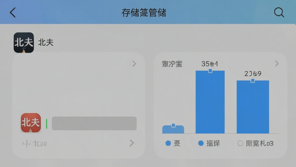 һ���ֻ��洢�ռ���������ʾ��ͼ����������ʾ������App�Ĵ洢ռ�����ǳ��̣��Ա߶Ա�����Ӧ��ռ�ÿռ�ϴ󣬱������ֻ����ý�����ɫ����ˬ�����ʸɾ�������ͻ��������ռ�ÿռ�С���ص�