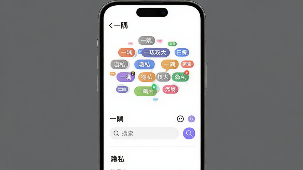 һ��App�ı�ǩ��������˽���ý��棬����Ϊ�ֻ���Ļ����Ļ����ʾ��ǩ�ƺ������򣬲���Ϊ���½ṹ���Ű����������Ϊ�ִ���ƽ��ϸ���ϱ�ǩ�в�ͬ��ɫ���������зŴ�ͼ�꣬����Ϊ��ɫ�����ʸɾ��������а������֡�һ�硱�͡���˽����
