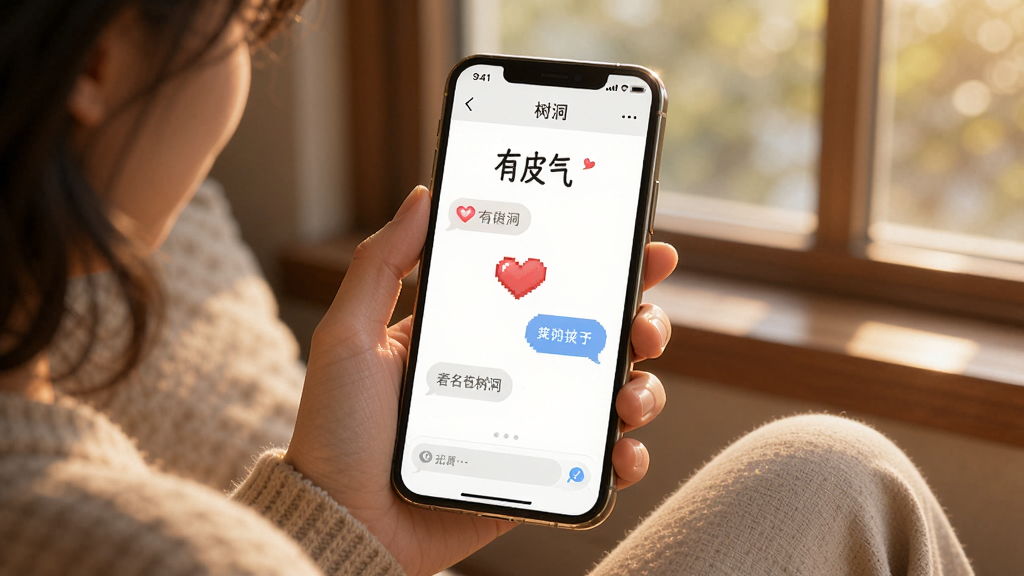һ��AI���ɵ���ܰ����ͼ��һ�������ڴ��������ֻ����ֻ���Ļ����ʾ����Ƥ�����������������棬�������а��ĺͶԻ����ݣ����־��У������ů������ϸ����ͣ����ʸɾ����޶���Ԫ��
