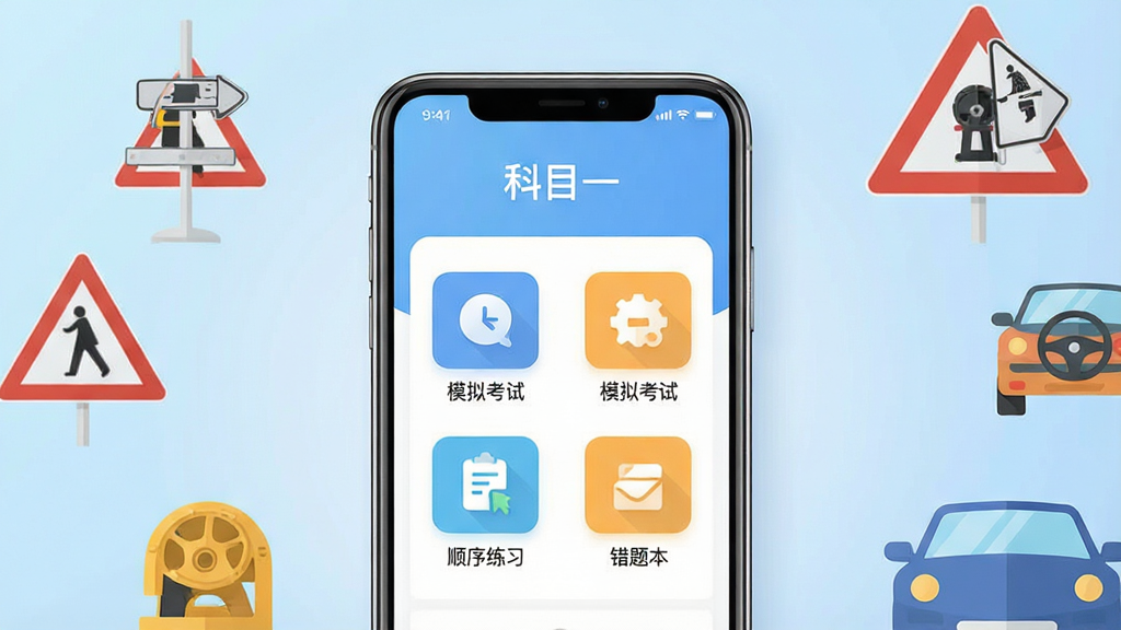 һ�����ڼݿ�ѧϰ���ֻ�Ӧ�ý���չʾͼ������������һ���ִ������ֻ�����Ļ����ʾ�š���Ŀһ���ݿ�ˢ��APP����ҳ������ģ�⿼�ԡ�˳����ϰ�����Ȿ�������Ĺ���ͼ�꣬��������͵�ǳ��ɫ���䣬��Χ��׺�Ž�ͨ��־������Ԫ�أ����ּ����У�����ִ���ƽ��ϸ�ھ��£����ʸɾ��������޶���Ԫ�ء�