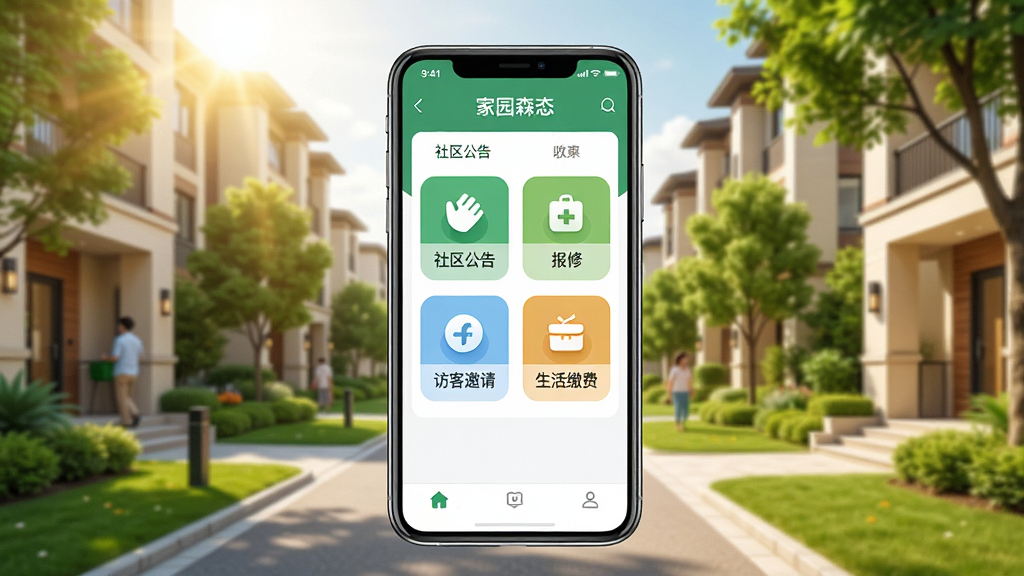 һ��չʾ����԰ɭ̬���ֻ�APP���Ľ���Ĳ�Ʒȫ��ͼ�������������ֻ���ĻչʾAPP��ҳ�������������桢���ޡ��ÿ����롢����ɷѵȹ���ͼ�꣬��������ܰ���ִ�С���������������ģ����������������������죬���ʸɾ��������޶���Ԫ��