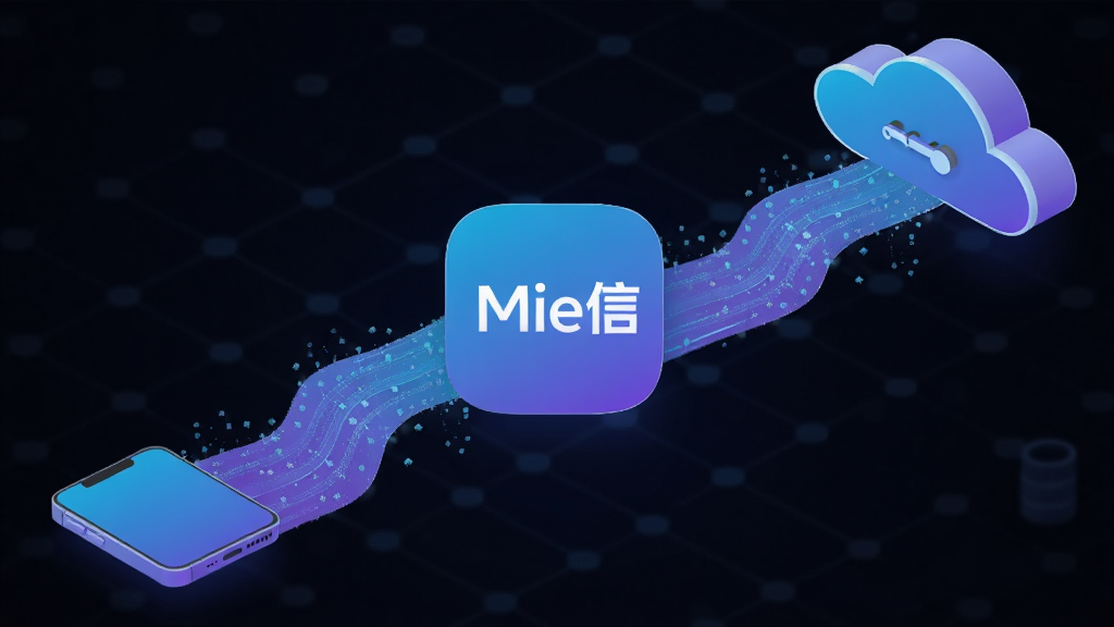 抽象的网络数据传输概念图,画面中央是