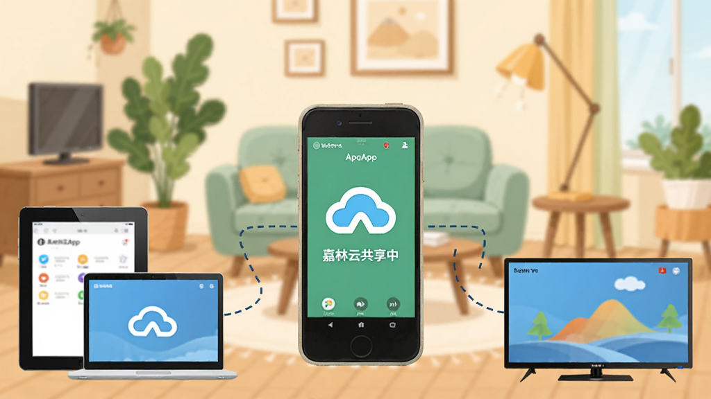 һ����ͥ���绷��ʾ��ͼ������������һ̨���ֻ����м�����App����ע�������ƹ����С�����Χ������ƽ�塢�ʼǱ������ܵ��ӣ�����֮�����������ӱ�ʾ���������ʣ���������ܰ�ļҾӳ���������ƽ�廭�����ʸɾ����޶���Ԫ��