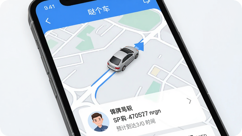 һ�š��ո�����App����׷�ٽ����ͼƬ���ֻ���Ļ��ʾ��ͼ���г���ͼ�������ƶ����·���ʾ˾��ͷ�񡢳��ƺź�Ԥ�Ƶ���ʱ�䣬�������ִ�������ɫ�������ʸɾ�����������