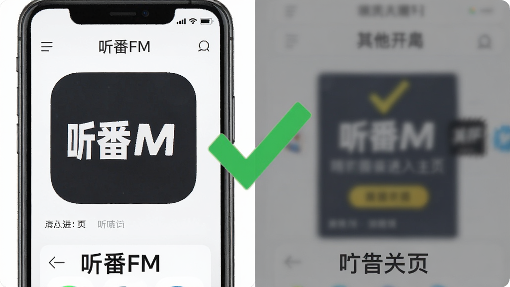 һ�ŶԱ�ʾ��ͼ������ǡ�����FM��Appֱ�ӽ�����ҳ����ˬ���棬�Ҳ��û�ɫģ��������ʾ����App�Ĺ�濪��ҳ�棬����������һ�����ĶԹ����������FMһ�࣬�����ֱ�ۣ����ʸɾ������ֱ�ǩ����