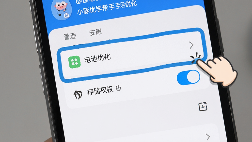 С����ѧ�� �ֻ������Ż����棬����չʾ�ֻ���Ļ��ʾӦ��Ȩ�޹���ҳ�棬������ע����Ż�ѡ��ʹ洢Ȩ�޿��أ��Ա��п�ͨ��ָͼ��ָ���������������ˣ�������ɫΪ������������ֱ�ۣ����廭�ʣ��޶���Ԫ��