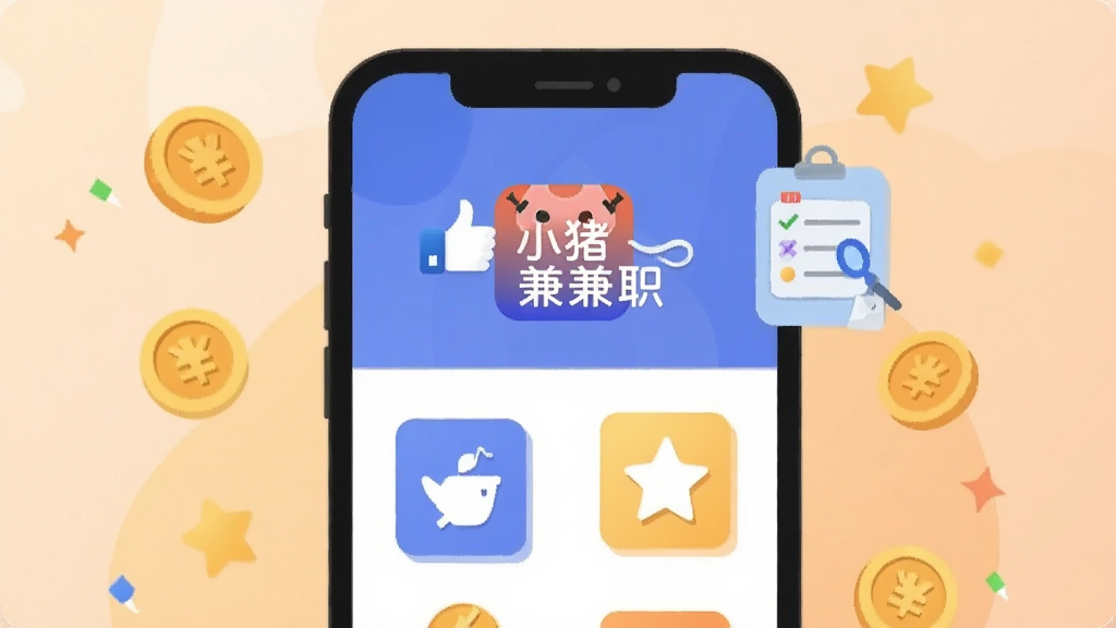 һ�ű�ƽ�����Ĳ廭������������һ���ֻ���Ļ����Ļ����ʾ��С����ְ����Logo�Ͷ������ͼ�꣬�����������ơ��ʾ��������ֻ�Ӧ�õȣ���Χ�����Ž�Һ����ǵ�װ��Ԫ�أ���������͵ĳ�ɫ���䣬���������ɻ��ã����ʸɾ��޶���Ԫ�ء�