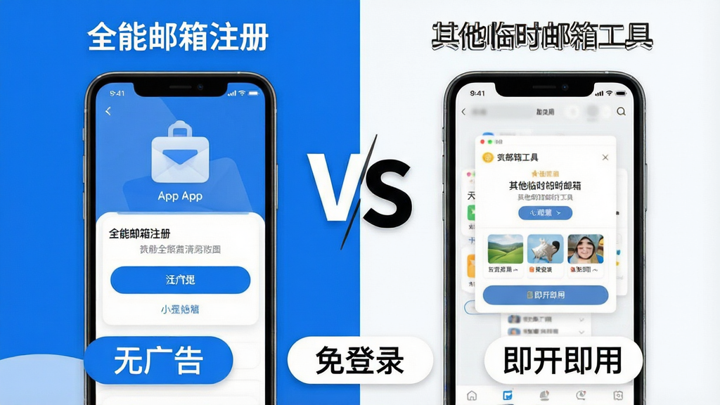 һ�ŶԱ���Ϣͼ�����չʾ��ȫ������ע�ᡱApp����ˬ���棬�Ҳ�չʾ������ʱ���乤�ߵĹ�浯�����棬�м��á�VS���ָ����ײ��С��޹�桱�����¼�����������á�������ǩ�������ֱ�ۣ���ɫ���׶Աȣ����ʸɾ����޶���Ԫ�ء�