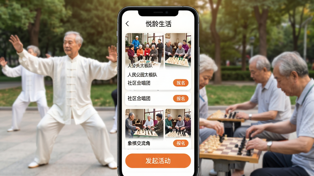 ��������App������Ȧ���ܽ��棬����չʾһ���ֻ���Ļ����Ļ����ʾ�������������Ȧ�б�������������԰̫���ӡ����������ϳ��š��������彻���ǡ��ȿ�Ƭ��ÿ����Ƭ���л��Ƭ�ͱ�����ť����Ļ�·�����Ŀ�ġ���������ť�������ǹ�԰������������һ���̫���������ʵ���黯ͼ�����дʵ��ܰ�����������ɾ�
