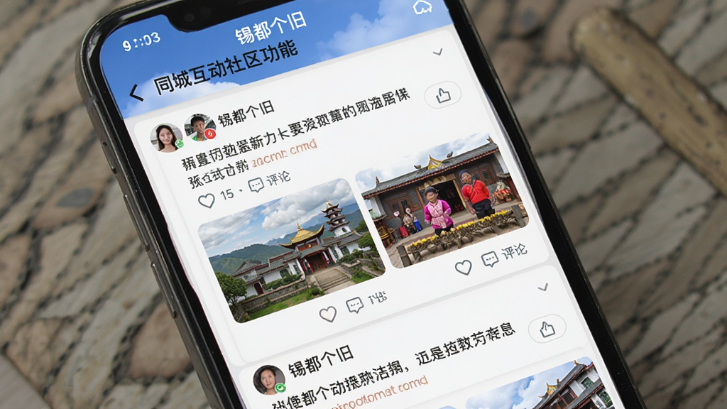 һ��չʾ���������ɡ�Appͬ�ǻ����������ܵ�ͼƬ������Ϊ�ֻ���Ļ��ʾ���������б�������Ϊͼ�Ļ��ŵ���Ϣ����ʽ���Ű���Ȼ�����Ϊ�罻ý�������ϸ�ڰ����û�ͷ���ǳơ������������ݺ͵������۰�ť�����������ɾ����޶���Ԫ��