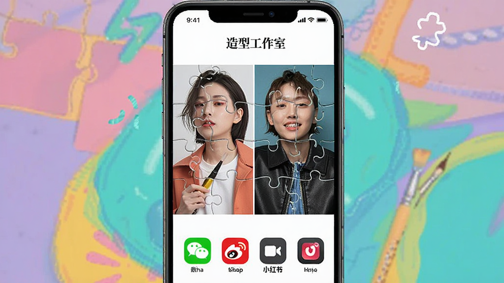 һ��չʾ�����͹����ҡ�App���������ͼƬ����Ļ����һ��ƴ�õĶԱ�ͼ���·��ж���罻ƽ̨ͼ�꣬����΢�š�΢����С����ȣ�������ƻ��ã�ɫ�����죬����������