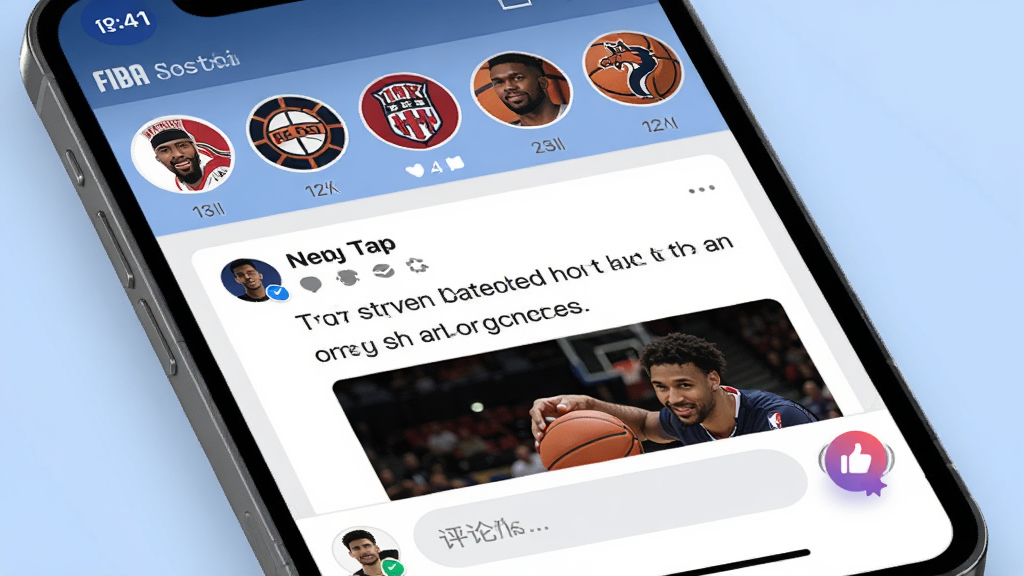 FIBA���������������ע����չʾ������Ϊ�ֻ���Ļ��ʾ�û���ע�б��������������������Ϸ��ǹ�ע��ӵ�ͷ��Ử�����м������Է�����Ƭ���������ֺ�ͼƬ���·�������������Ű��罻������������Ѻã�ϸ���ϵ��ް�ť�ж���Ч��������Ϊǳ��ɫ�������������ɾ��޶���Ԫ��