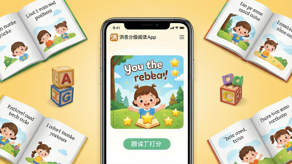 һ��չʾ����ּ��Ķ�App����ȫò������ͼ������������һ�������ֻ����ֻ���Ļ����ʾ�ź���ּ��Ķ��Ķ�ͯӢ��汾�Ķ����棬�汾����ɫ���������Ա��и�����ֵ�����ͼ�꣬�ֻ���Χɢ���ż���������Ӣ�Ļ汾�Ϳ�ͨ��ĸ��ľ����������͵�ů��ɫ���䣬��������ܰͯȤ���Ű���жԳƣ�ϸ�ڸɾ����������ʸ��壬�޶���Ԫ��