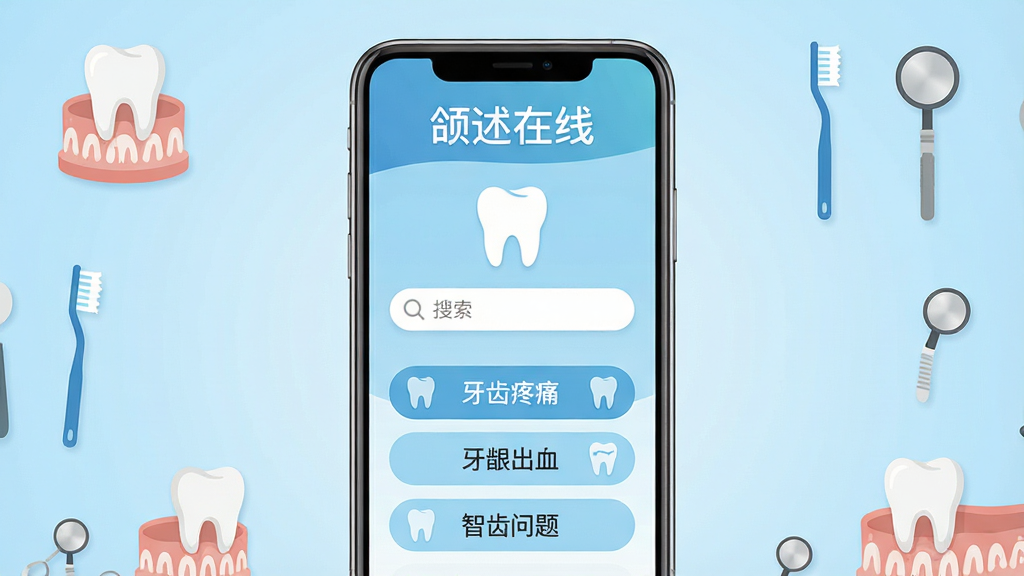 �ֻ���Ļ����չʾһ�����Ŀ�ǻ������ѯӦ�ý��棬�����С�������ߡ��ĸ��֣��м���һ������ͼ����������·������š�������ʹ����������Ѫ�����ǳ����⡱�ȳ��������ǩ�������Ǹɾ���ǳ��ɫ���䣬��Χ����������ģ�͡���ˢ����ǻ����Сͼ�꣬����������רҵ����ƽ����ƣ������������޶���Ԫ��
