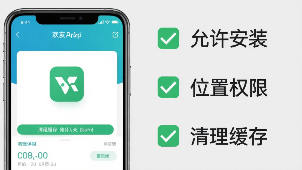 һ��AI���ɵ���Ϣͼ�����������һ���ֻ���Ļ��ʾ����App�İ�װ���棬�Ҳ��г������򹴵�ע�������