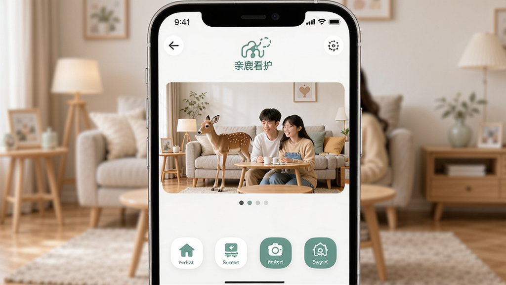 ��¹���� �ֻ�APP������ Զ�̿������� ��ͥ�������� ����������ʾ��¹��������LOGO��ʵʱ��Ƶ���� ����Ϊ�����豸���ƺ�����״̬ �м���Ƶ���� �ײ����ܰ�ť�� �Ű������� ����ִ���ƽ�� ϸ��Բ�� ���ʸɾ� �޶���Ԫ��