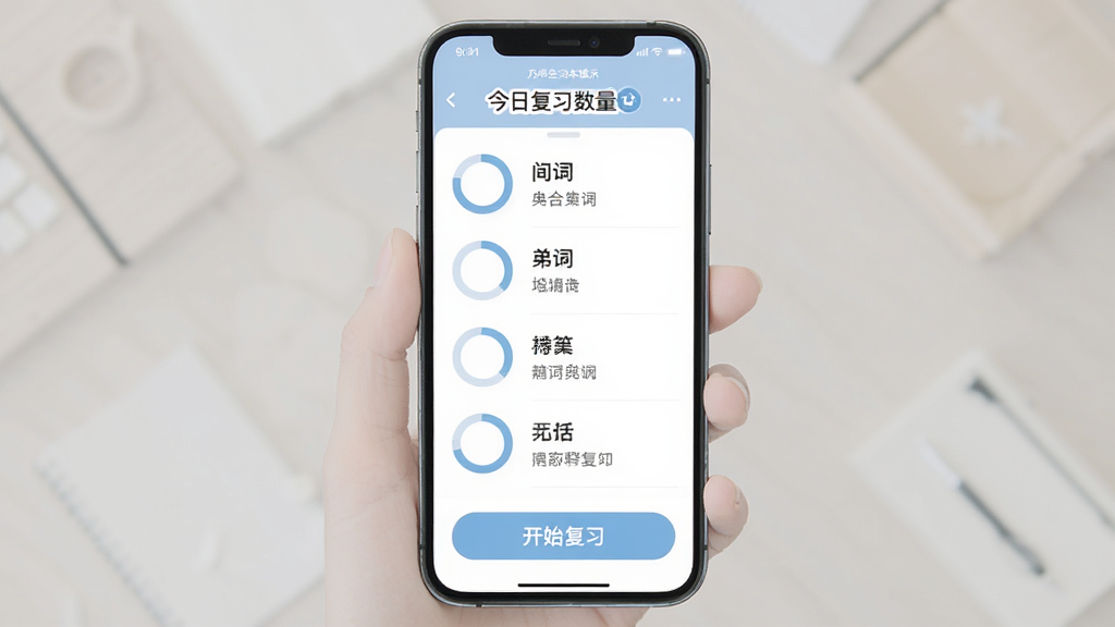 ��ʦ���ʱ���ϰ���棬�ֻ���Ļ��ʾ�����б���ÿ�����������Բ�ν��������Ҳ���ʾ���ʺ����壬�����н��ո�ϰ������ʾ���ײ��п�ʼ��ϰ��ť��������ɫ��ͣ���ǳ��ɫ�Ͱ�ɫΪ��������Լ�����ʸɾ����޶���װ��Ԫ��