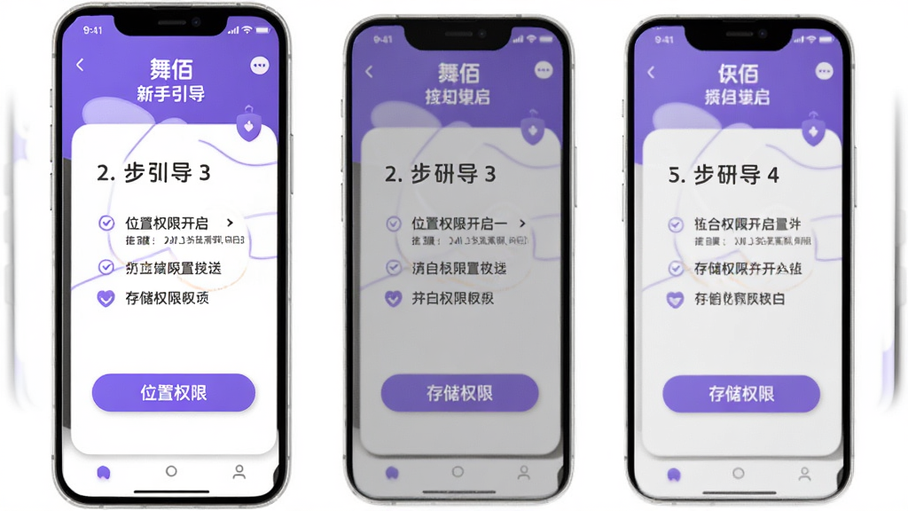���App��������ҳ�棬�������ֻ���Ļ����Ļ����ʾ�ֲ�������ʾ����λ��Ȩ�޿�����ť�ʹ洢Ȩ�޿�����ť�������������Ű��࣬����Ѻã�ϸ��Բ��ɫ������ɫ�Ͱ�ɫΪ�������ʸɾ����޶���Ԫ��