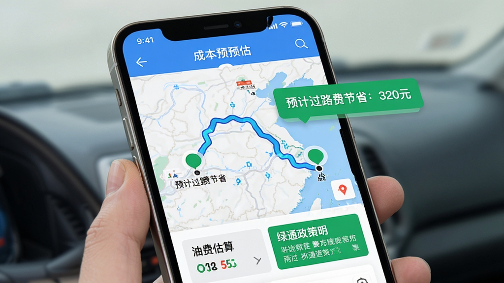 ��ͨ˾��·�߹滮��ɱ�Ԥ�����棬�ֻ���Ļ�м���ʾ��ͼ·�ߣ������յ�����ɫԲ���ע��·���Ա��и�����ʾ��Ԥ�ƹ�·�ѽ�ʡ��320Ԫ�����·����ͷѹ������ͨ����˵������������ˬ����������ɫ�����ʸɾ�