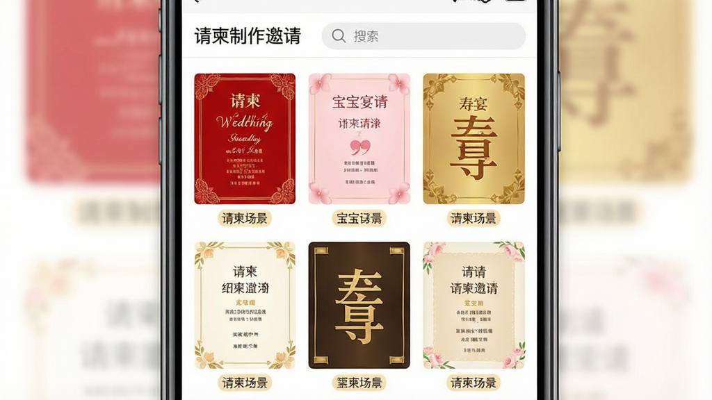 һ�š�����������롱Appģ��������ֻ���ͼ���������ֻ���Ļ��ʾ�������ģ����������У�ģ�������ɫ�����������ɫ�������������ɫ��������ȣ�ÿ��ģ���·��г�����ǩ�����涥���С�����������롱���ֺ������򣬷���������죬�Ű����򣬻����������޶���Ԫ��