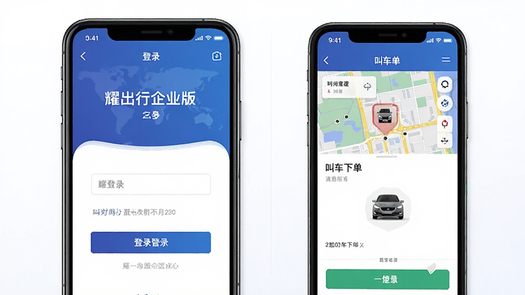 һ��չʾ��ҫ������ҵ�桱App���ֻ��˲������̵�ʾ��ͼ������������һ���ֻ�����Ļ����ʾ�ӵ�¼���浽�г��µ��Ĳ����ͼ������Ϊ���ҷ����������ֱ�ۣ�ϸ�ڰ�����ť����ͼ�ͳ���ͼ�꣬�����������޶���Ԫ�ء�
