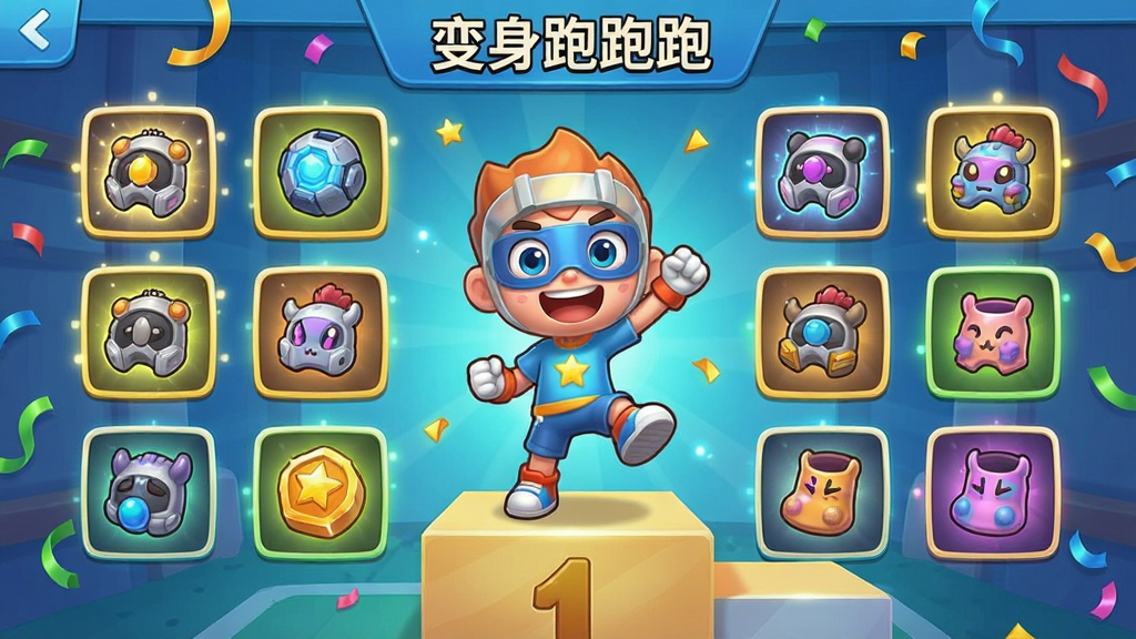 һ��չʾ������������Ϸ������������Ĳ廭������������һ����ͨ��ɫվ���콱̨�ϣ���ΧƯ���Ÿ��ֱ������ߺ�Ƥ��ͼ�꣬�����Ͻ�ɫλ�ڻ������룬��Ʒ�������ܣ��Ű������ϷUI�������񲼾֣����Ϊ���޵Ŀ�ͨ��Ⱦ��ϸ�ڰ�����Ʒ�з�����Ч����ɫ�������������������вʴ������������ɾ��޶���Ԫ�أ�ͼƬ�����ֱ�ע�����������ܡ�