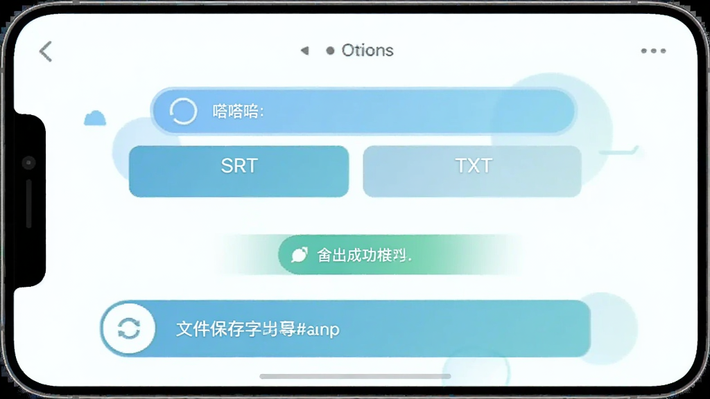 ����Ļ��Ļ�������棬�ֻ���Ļ��ʾ������ʽѡ��SRT��TXT���·��е����ɹ���ʾ���ļ�����·����������ɫ���£���ťԲ�󣬷����ֱ�ۣ����ʸɾ��޶���Ԫ��